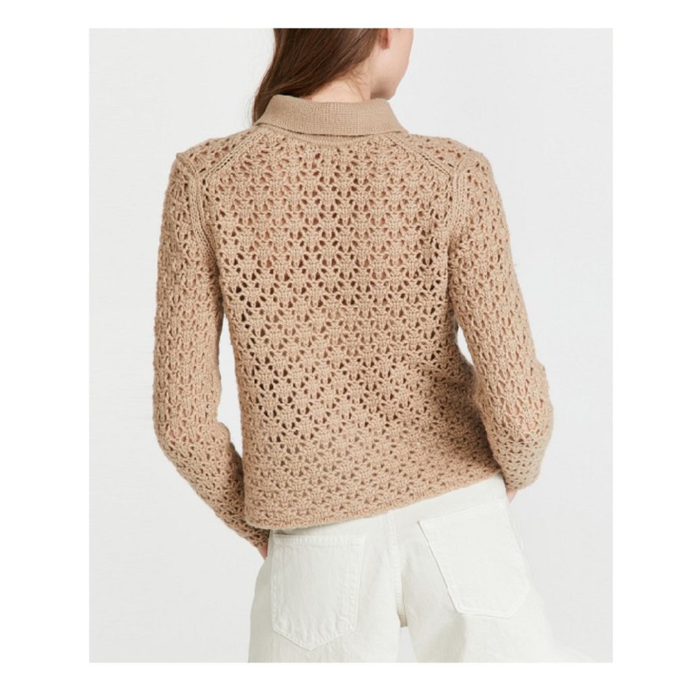 Vince Crochet Wool & Cashmere-Blend Cardigan - Picture 11 of 12